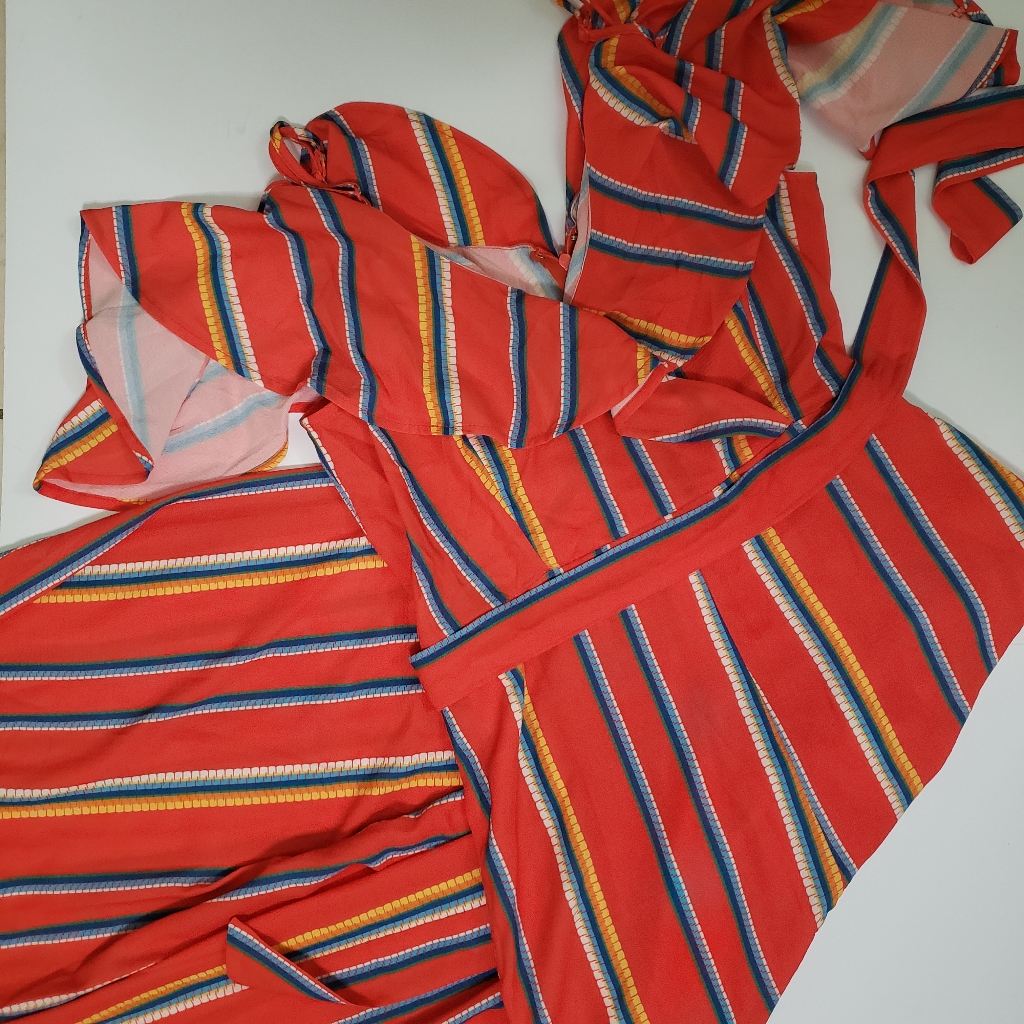 Brand New Striped Orange Jumpsuit 45